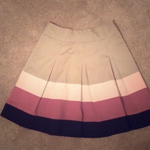 Chino Color Block Cotton Skirt